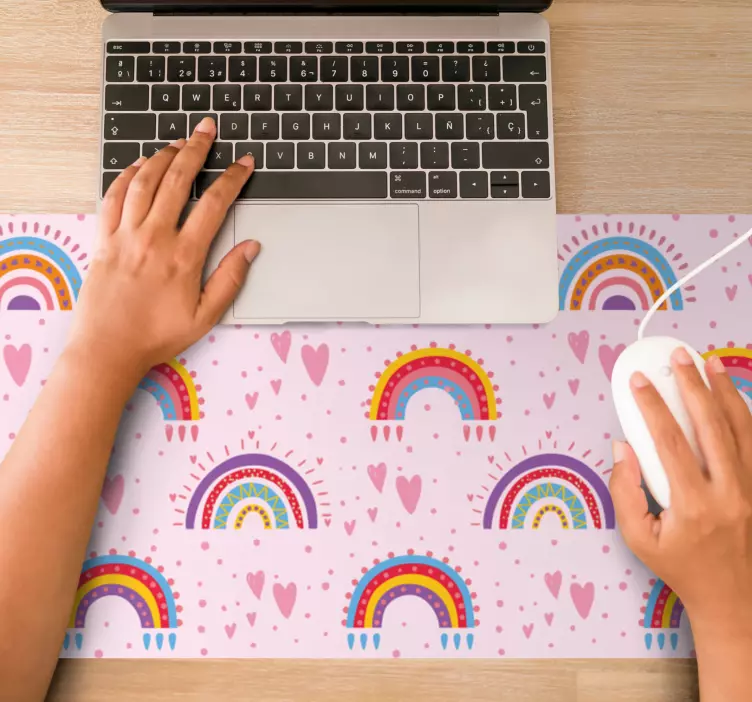 Vibrant rainbow koncept mönster och texturer musmatta - Tenstickers