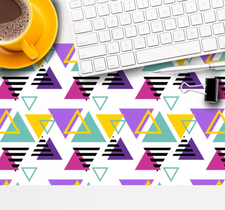 Vibranta geometriska trianglar mönster och texturer musmatta - Tenstickers