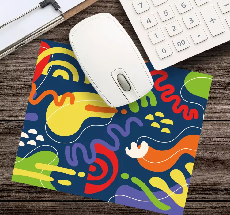 Vibrerande abstrakta spiraler mönster och texturer musmatta - Tenstickers