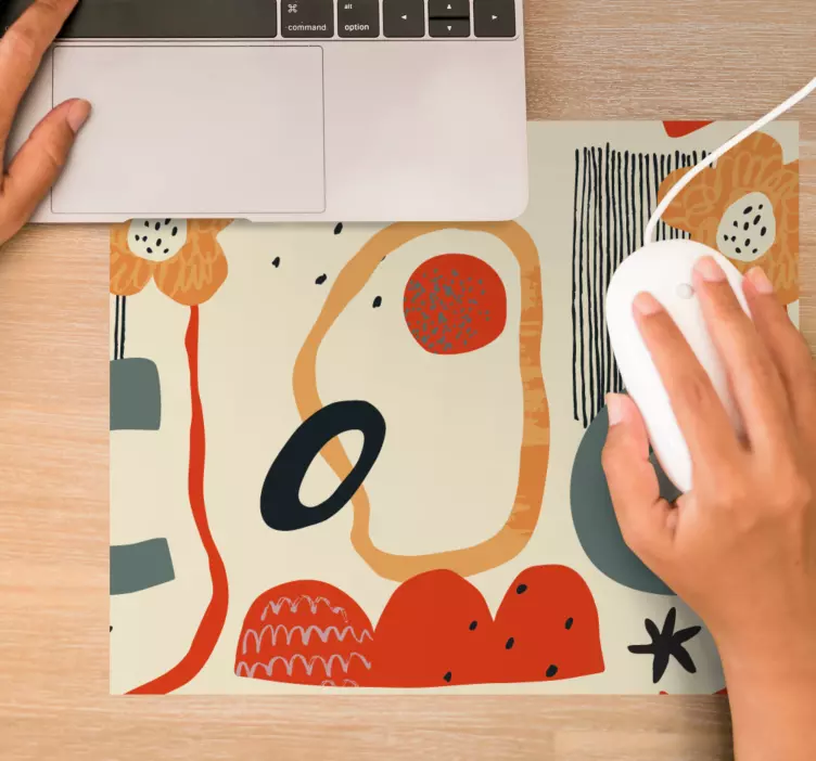 Vibrerande färgglada former mönster och texturer musmatta - Tenstickers