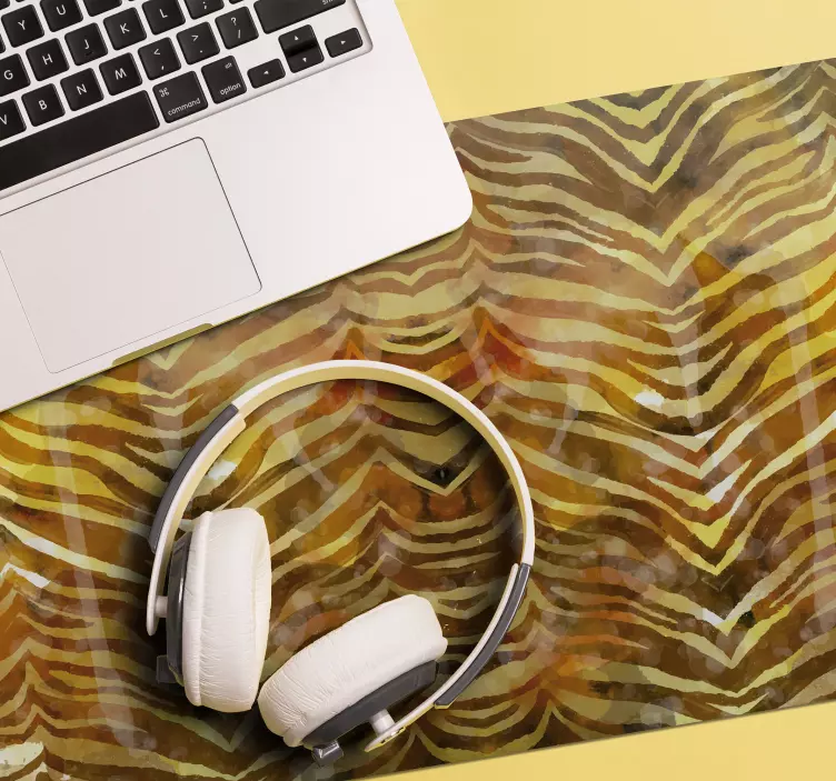 Vibrerande tigerstrimmor mönster och texturer musmatta - Tenstickers