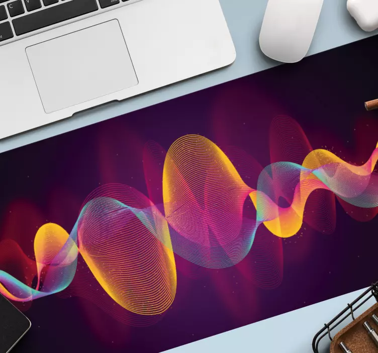 Vibrerande vågmönster mönster och texturer musmatta - Tenstickers