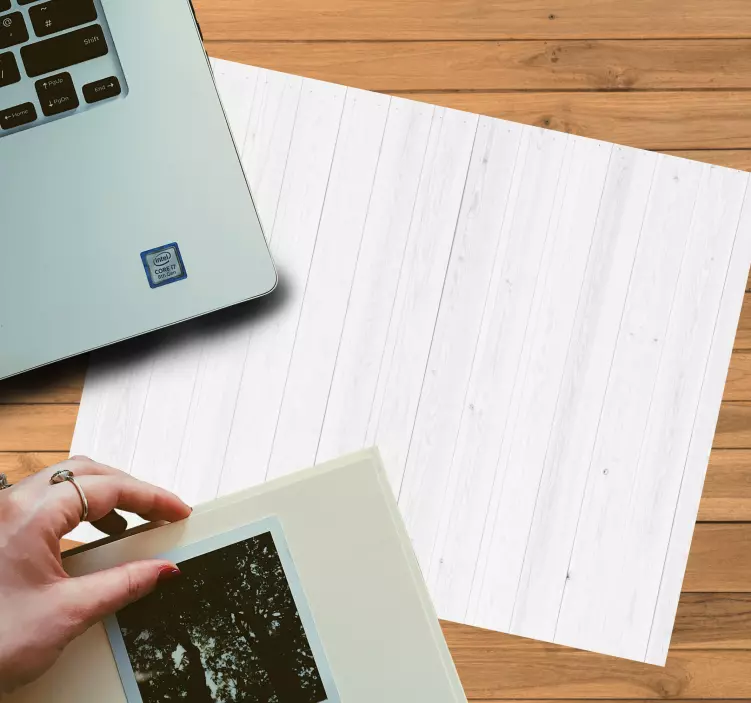 Vita trä hampton mönster musmatta mönster - Tenstickers