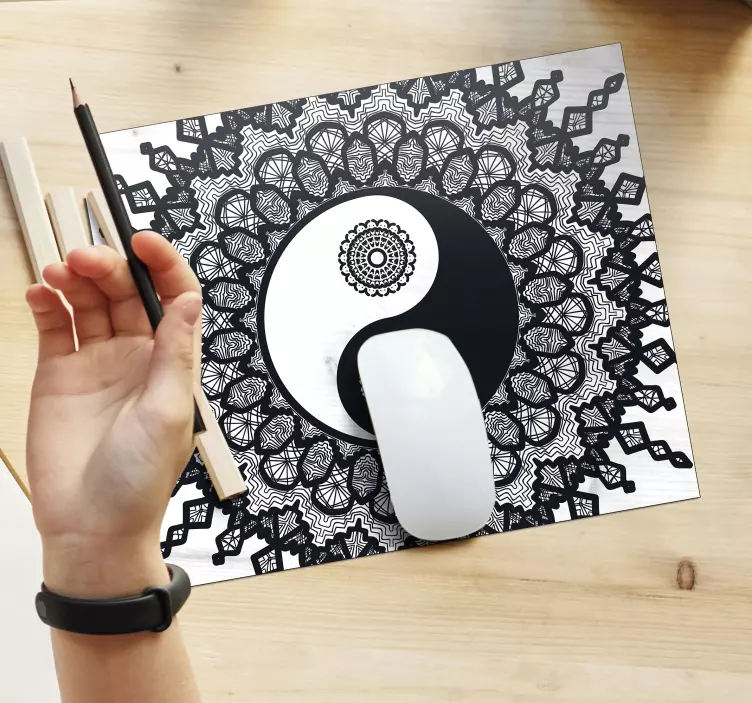 Ying yang paisley musmatta - Tenstickers