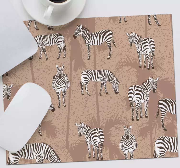 Zebra mönster och texturer musmatta - Tenstickers