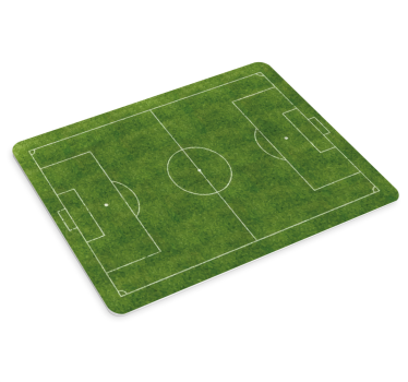 Fotbollsplan världskarta vinylmusmatta - Tenstickers