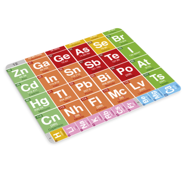 Periodisk tabell original vinyl musmatta - Tenstickers