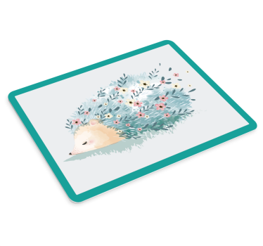 Original musmatta med blommig igelkottkonst - Tenstickers