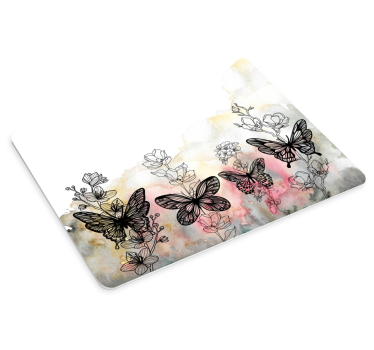 Original musmatta fjärilar och blommor - Tenstickers