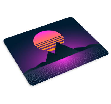 Vintage och retro sun 70-talets solmusmatta - Tenstickers