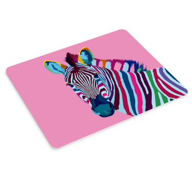 Popkonst zebramusmatta - Tenstickers