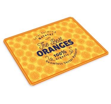 Musmatta orange hand rita mönster ram citrus musmatta - Tenstickers