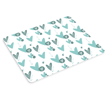 Gullig blå hjärtor original mousepad - Tenstickers
