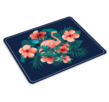 Original musmatta flamingo blommig scen - Tenstickers