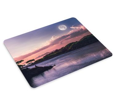 Rosa himmel och original- mousepad för månen - Tenstickers