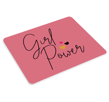 Flicka power rosa musmatta med citat - Tenstickers