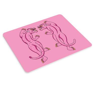 Konfrontera rosa pantrar original musmatta - Tenstickers