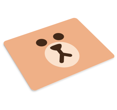 Söt björnansikte original musmatta - Tenstickers