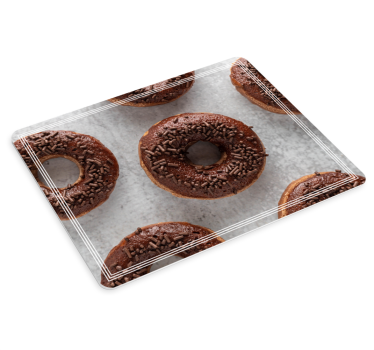 Munk med chokladglasyr originalmusmatta - Tenstickers