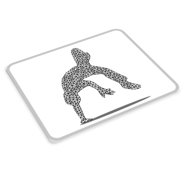 Original musmatta svart geometrisk figur - Tenstickers