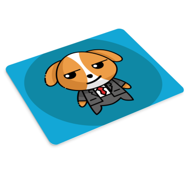 Dapper hundkaraktär original musmatta - Tenstickers