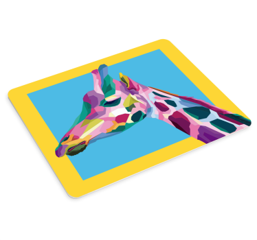 Original musmatta färgglad giraffprofil - Tenstickers