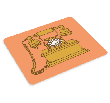 Antik telefon originalmusmatta - Tenstickers