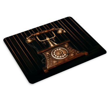 Vintage gammal telefon originalmousepad - Tenstickers