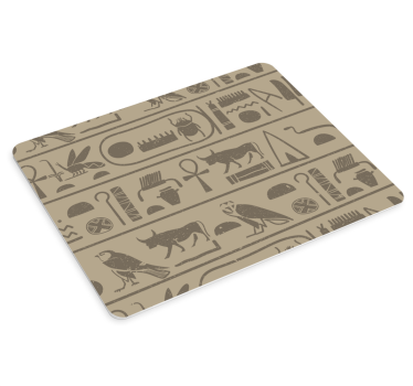 Egyptiska hieroglyfer originalmusmatta - Tenstickers