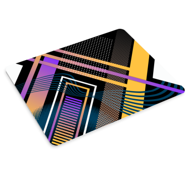Original musmatta färgglada geometriska ränder - Tenstickers