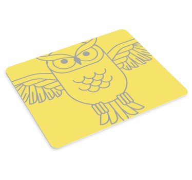 Original musmatta uggla figur kontur - Tenstickers