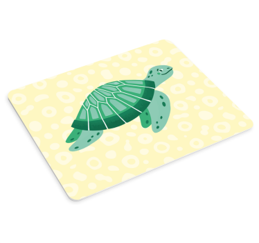 Original musmatta söt sköldpaddsillustration - Tenstickers