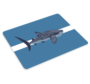 Original musmatta med design av simmande hajar - Tenstickers