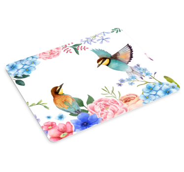Två färgglada fåglar originalmousepad - Tenstickers