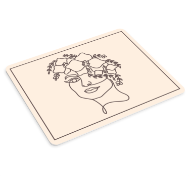 Original musmatta elegant blommig porträtt - Tenstickers