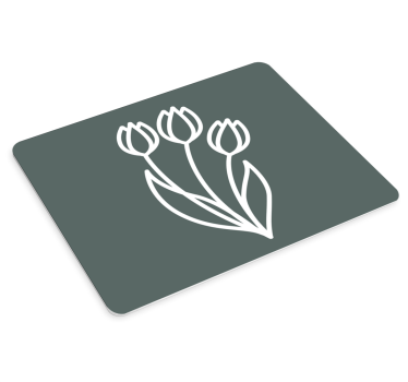 Original musmatta med elegant blommönster - Tenstickers