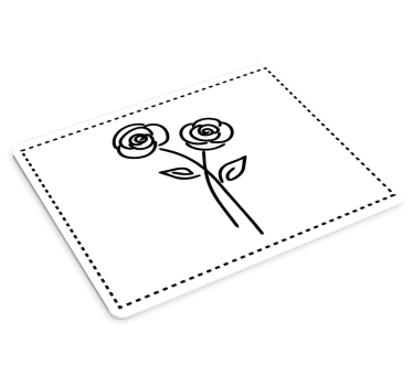 Två blommor original musmatta - Tenstickers