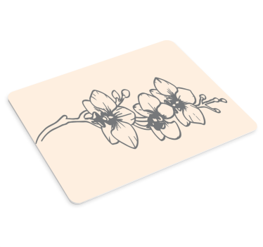 Original musmatta med blomstrande orkidémönster - Tenstickers