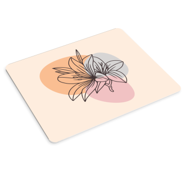 Original musmatta stilren blommig linjekonst - Tenstickers