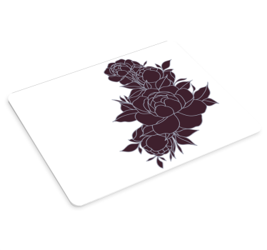 Original musmatta med blommönster - Tenstickers