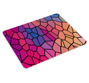 Vibrerande färg geometrisk målning originalmusmatta - Tenstickers