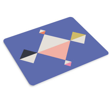 Geometrisk mönster konst original musmatta - Tenstickers