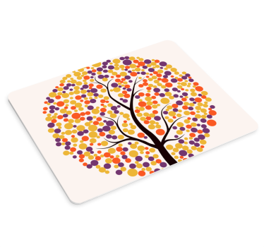 Original musmatta färgglad trädkonst - Tenstickers