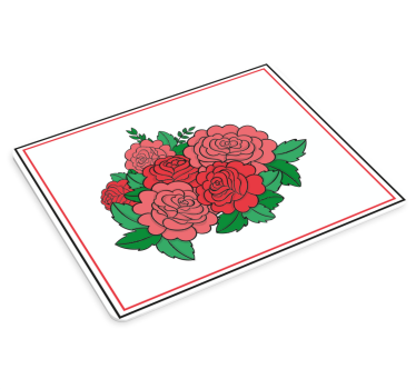 Original musmatta djärv blommor arrangemang - Tenstickers