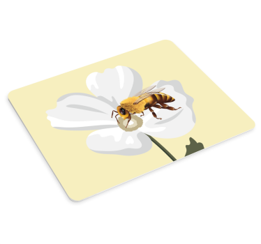 Bee på blomma original musmatta - Tenstickers