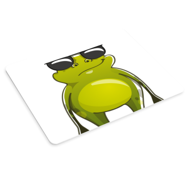Design av en groda med solglasögon anime musmatta - Tenstickers