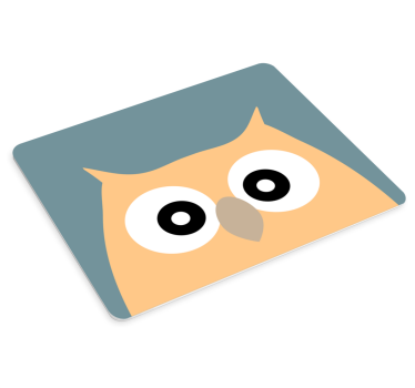 Uggla design för barn anime musmatta - Tenstickers