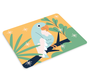 Original musmatta färgglad papegoja illustration - Tenstickers