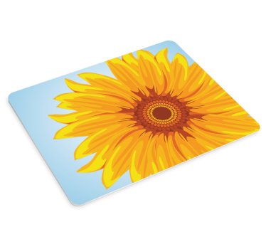 Original musmatta med klart solrosmotiv - Tenstickers