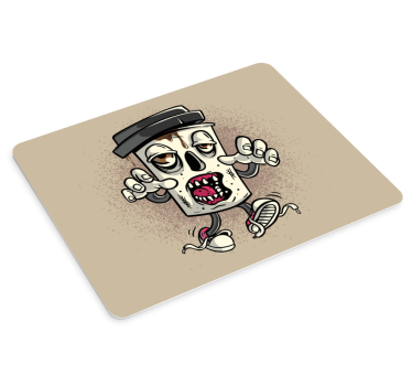 Original musmatta med tecknad skallekaraktär - Tenstickers